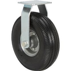 Strongway 10in Sawtooth Tread Rigid Flat-Free Rubber Foam-Filled Caster 300-Lb Capacity 